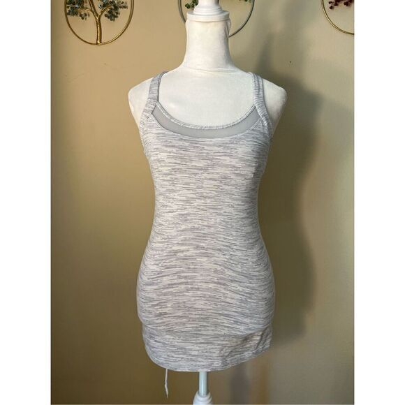 Lululemon Gray Rally Your Heart Tank Wee Are From Space Nimbus Battleship Size 4 - Picture 1 of 7